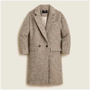 J. Crew Relaxed Italian Brushed Wool Topcoat Coat BA532